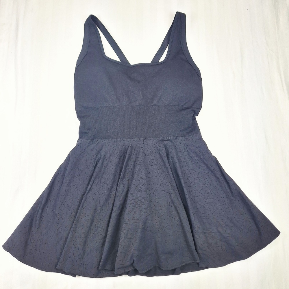 Massmode‎ Womens Black Tennis Dress XL Built-in Shorts Criss Cross Back